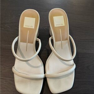 Dolce Vita Cream Block Heel Sandals
